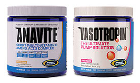 Gaspari Anavite and Vasotropin powder