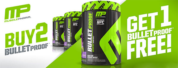 Muscle Pharm Bullet Proof buy 2 get 1 free Muscle Pharm Bullet Proof buy 2 get 1 free