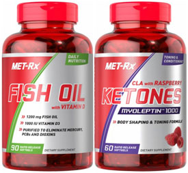 MET-Rx Fish Oil with Vitamin D and CLA with Raspberry Ketones MET-Rx Fish Oil with Vitamin D and CLA with Raspberry Ketones