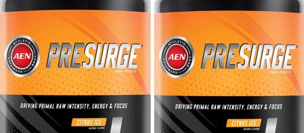 Reformulated Athletic Edge Nutrition Presurge