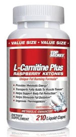 Top Secret Nutrition L-Carnitine + Raspberry Ketones 210 capsules Top Secret Nutrition L-Carnitine + Raspberry Ketones 210 capsules
