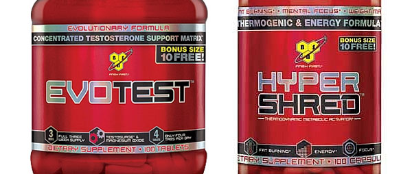BSN Evotest and Hyper Shred bonus 100 capsule bottles BSN Evotest and Hyper Shred bonus 100 capsule bottles