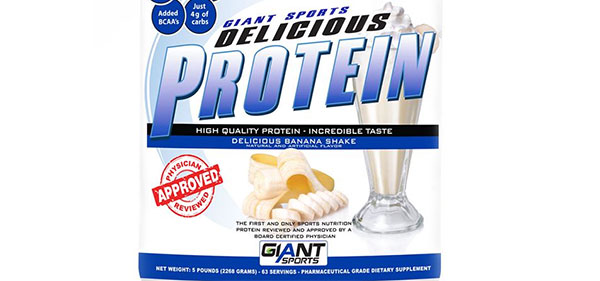 Giant Sports Delicious Protein now in banana shake Giant Sports Delicious Protein now in banana shake