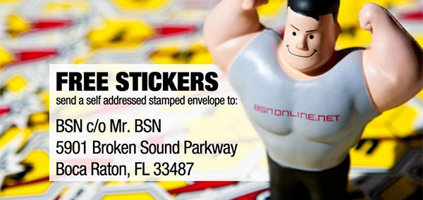 Get a BSN sticker free with a self addressed and stamped envelope Get a BSN sticker free with a self addressed and stamped envelope