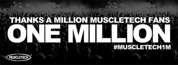 Muscletech reach one million fans on Facebook