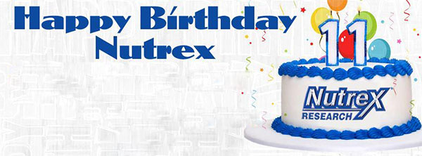 Nutrex turn 11 and offer 50% off everything in store Nutrex turn 11 and offer 50% off everything in store