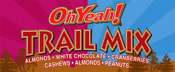 Oh Yeah! Trail Mix almonds, white chocolate, and cranberries Oh Yeah! Trail Mix almonds, white chocolate, and cranberries