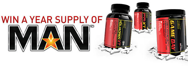 Win a year's supply of MAN Sports supplements
