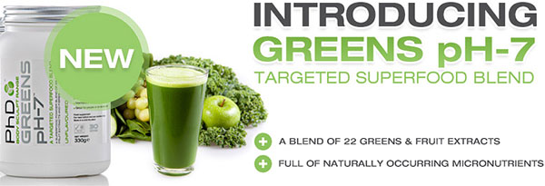 PhD Nutrition release Pharma-Greens in the UK called Greens pH-7 PhD Nutrition release Pharma-Greens in the UK called Greens pH-7