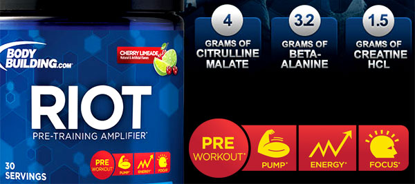 Bodybuilding.com Foundation Series pre-workout Riot Bodybuilding.com Foundation Series pre-workout Riot