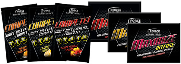 iForce Nutrition compete, maximize, dexaprine and hemavol samples