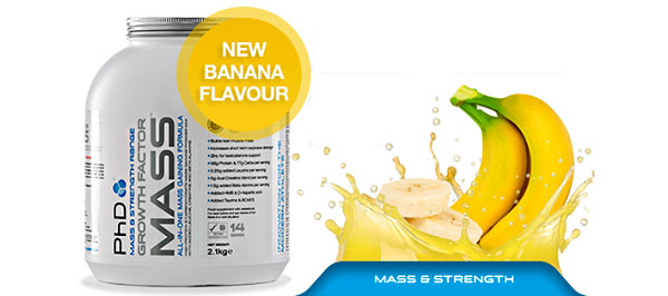 PhD Nutrition Growth Factor Mass now in banana