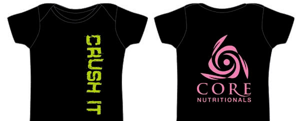 Core Nutritionals Crush It boys and girls onesies Core Nutritionals Crush It boys and girls onesies