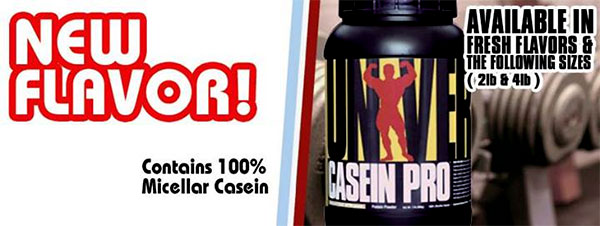 Universal Nutrition release chocolate peanut butter banana Casein Pro