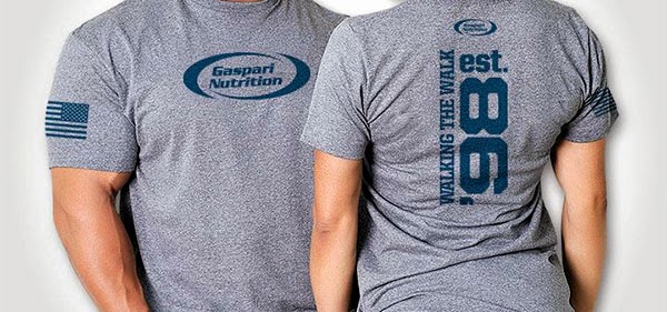 Gaspari Nutrition's new grey tee set for the Olympia Expo Gaspari Nutrition's new grey tee set for the Olympia Expo