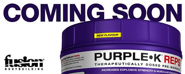 Fusion Bodybuilding a new flavor for their pre-workout Purple•K Reps