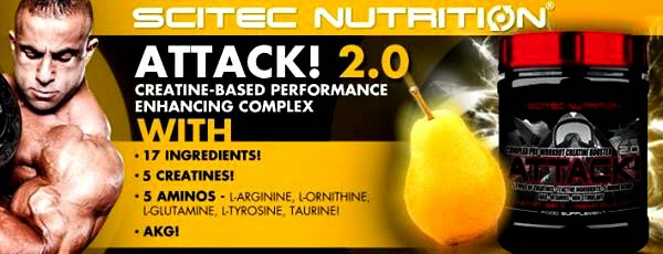 Scitec Nutrition introduce pear to their complex creatine Attack 2.0 Scitec Nutrition introduce pear to their complex creatine Attack 2.0