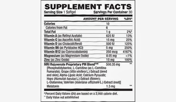 MRI Performance Recover & Repair facts panel MRI Performance Recover & Repair facts panel
