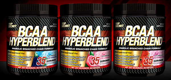 Top Secret put together a caffeine free BCAA Hyperblend Energy