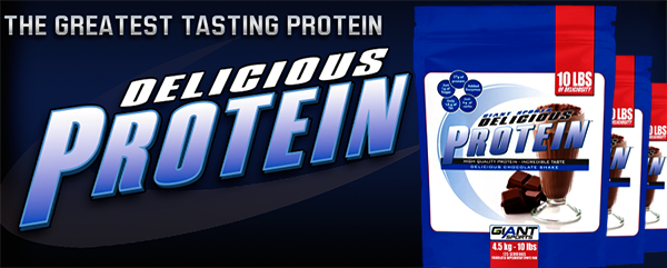 Giant Sports producing a 10lb Delicious Protein for Australasia 