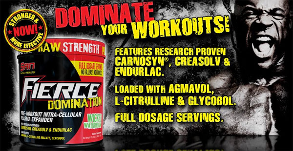 SAN Nutrition introduce a third flavor to their pre-workout Fierce Domination SAN Nutrition introduce a third flavor to their pre-workout Fierce Domination