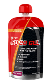 MET-Rx's new whey protein isolate snack ISO Gel 20 MET-Rx's new whey protein isolate snack ISO Gel 20