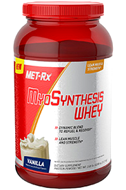 MET-Rx new meal replacement protein powder MyoSynthesis Whey