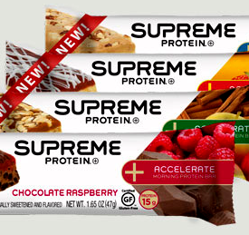 Supreme Protein's new Accelerate Bar now available everywhere Supreme Protein's new Accelerate Bar now available everywhere