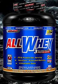 AllMax Nutrition introduce a fifth flavor for AllWhey with white chocolate peanut butter AllMax Nutrition introduce a fifth flavor for AllWhey with white chocolate peanut butter