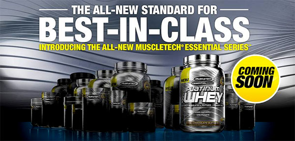 Muscletech's upcoming Essential Series with Platinum 100% Whey