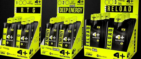 4+ Nutrition preview their 1, 2, 3 Gel Series of RTG, Deep Energy, and Reload 4+ Nutrition preview their 1, 2, 3 Gel Series of RTG, Deep Energy, and Reload