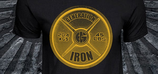 Free GI Heavy Weight tee with purchase of Generation Iron on DVD or Blu-Ray