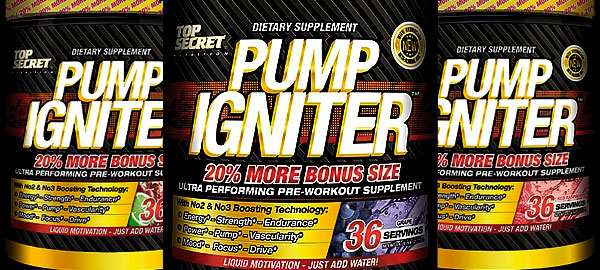 Top Secret Nutrition's GNC exclusive 36 serving Pump Igniter Top Secret Nutrition's GNC exclusive 36 serving Pump Igniter