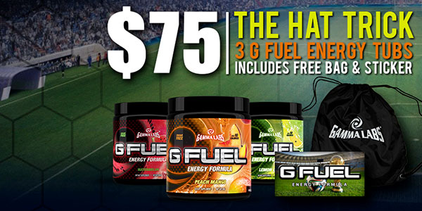 Three Gamma Lab's G Fuel for $75 with freebies Three Gamma Lab's G Fuel for $75 with freebies