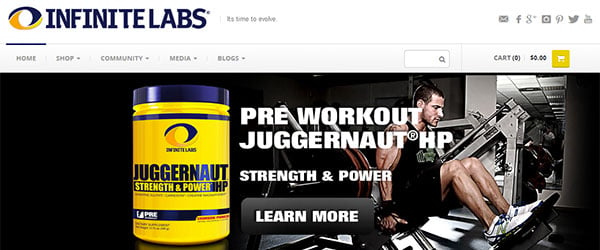 Infinite Labs update their website and rebrand their supplements