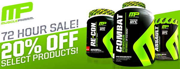 20% off select Muscle Pharm supplements at Bodybuilding.com