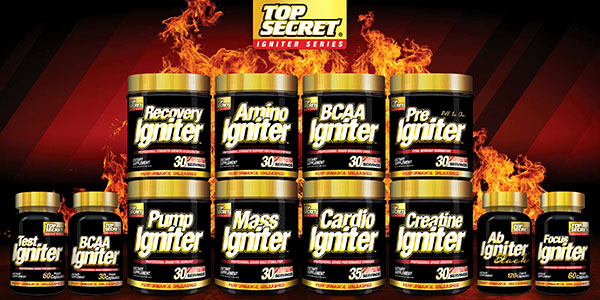 Top Secret Nutrition's Igniter Series with 8 new supplements