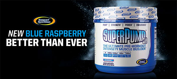 Gaspari launch their fifth SuperPump 3.0 flavor with blue raspberry
