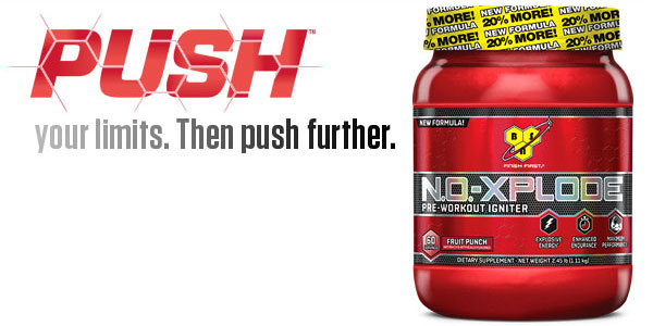 Save 20% on BSN's new N.O. Xplode at Bodybuilding.com
