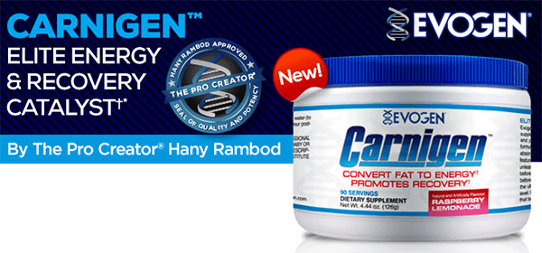 Pre-sale now on for Evogen Nutrition's new supplement Carnigen