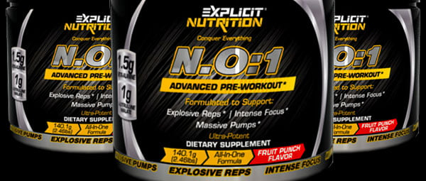 Explicit Nutrition now taking pre-orders for their new pre-workout N.O:1