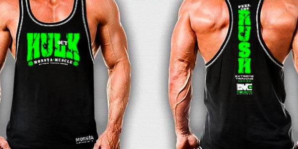 Monsta produce men's and women's tank variants of their Hulk Out tee