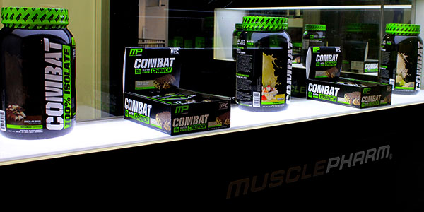 Muscle Pharm showing off their latest at the 2014 Olympia Expo
