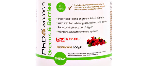 PhD Woman introduces their seventh supplement Greens & Berries PhD Woman introduces their seventh supplement Greens & Berries