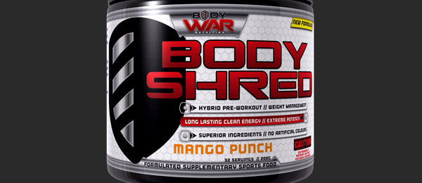 Pre War flavor makes it four for Body War's hybrid formula Body Shred Pre War flavor makes it four for Body War's hybrid formula Body Shred