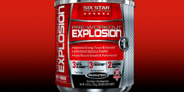 Six Star Pro Nutrition's new Pre-Workout Explosion exclusive to Walgreens