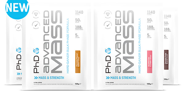 Advanced Mass sampler may push PhD fans more towards the 9 or 18 servings Advanced Mass sampler may push PhD fans more towards the 9 or 18 servings