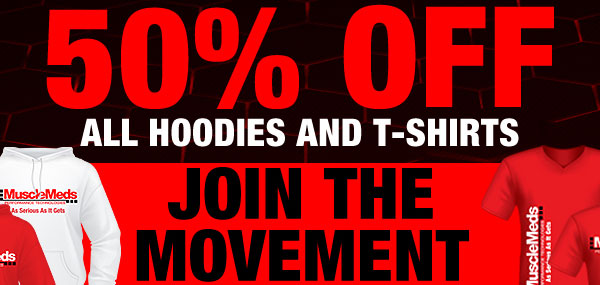 Get 50% off all MuscleMeds hoodies and tees