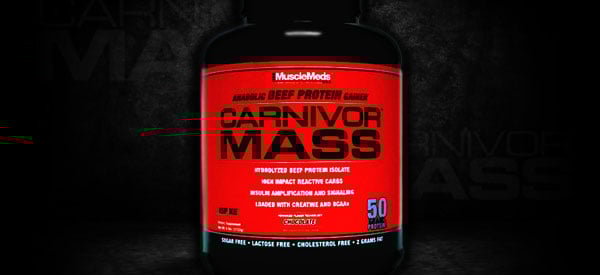 1 of 3 potential flavors shows up on MuscleMeds Carnivor Mass menu 1 of 3 potential flavors shows up on MuscleMeds Carnivor Mass menu