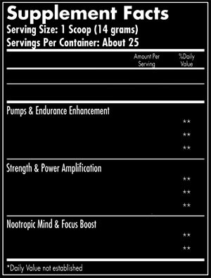 Blacked out iForce Hemavol Max label confirms 8 transparently dosed main ingredients